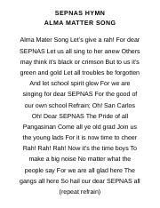 malayan hymn|Alma Mater Song .